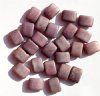25 8x11x5mm Matte Marble Amethyst Tablet Pillow Beads